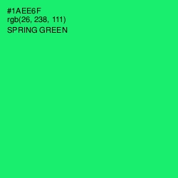 #1AEE6F - Spring Green Color Image