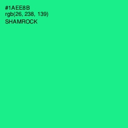 #1AEE8B - Shamrock Color Image