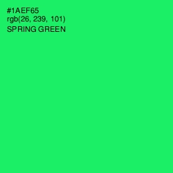 #1AEF65 - Spring Green Color Image