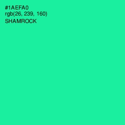 #1AEFA0 - Shamrock Color Image