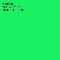 #1AF061 - Spring Green Color Image