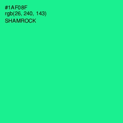 #1AF08F - Shamrock Color Image