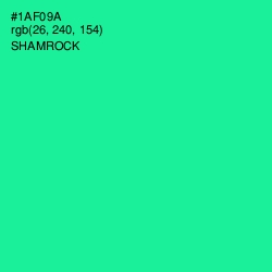 #1AF09A - Shamrock Color Image