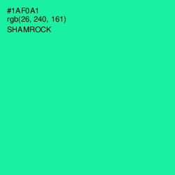 #1AF0A1 - Shamrock Color Image