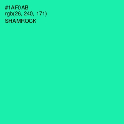 #1AF0AB - Shamrock Color Image