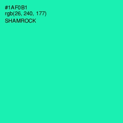 #1AF0B1 - Shamrock Color Image