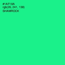 #1AF18A - Shamrock Color Image