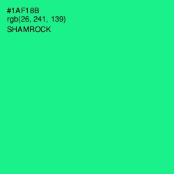 #1AF18B - Shamrock Color Image
