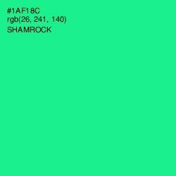 #1AF18C - Shamrock Color Image