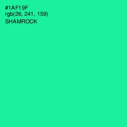 #1AF19F - Shamrock Color Image