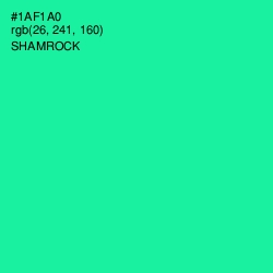 #1AF1A0 - Shamrock Color Image