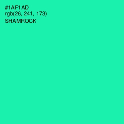 #1AF1AD - Shamrock Color Image