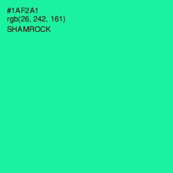 #1AF2A1 - Shamrock Color Image