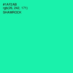 #1AF2AB - Shamrock Color Image