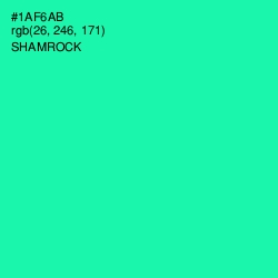 #1AF6AB - Shamrock Color Image