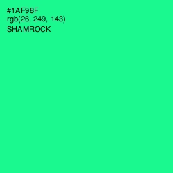#1AF98F - Shamrock Color Image