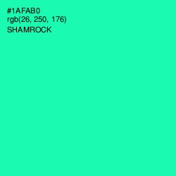 #1AFAB0 - Shamrock Color Image