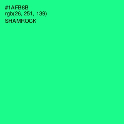 #1AFB8B - Shamrock Color Image