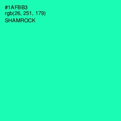 #1AFBB3 - Shamrock Color Image