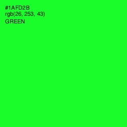 #1AFD2B - Green Color Image