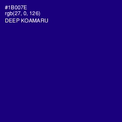 #1B007E - Deep Koamaru Color Image