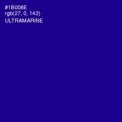 #1B008E - Ultramarine Color Image