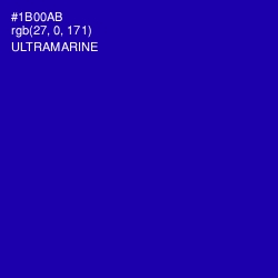 #1B00AB - Ultramarine Color Image