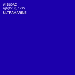 #1B00AC - Ultramarine Color Image