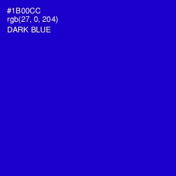 #1B00CC - Dark Blue Color Image