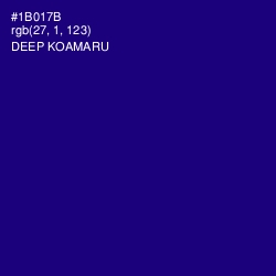 #1B017B - Deep Koamaru Color Image