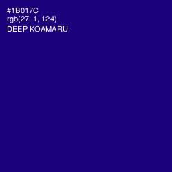 #1B017C - Deep Koamaru Color Image