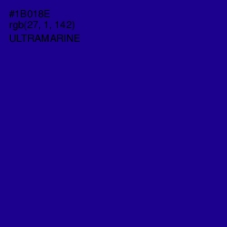 #1B018E - Ultramarine Color Image