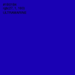 #1B01B4 - Ultramarine Color Image