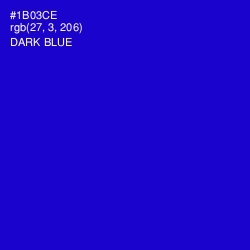#1B03CE - Dark Blue Color Image