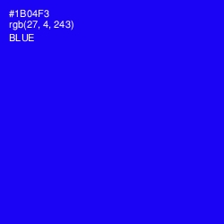 #1B04F3 - Blue Color Image