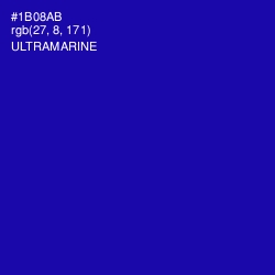 #1B08AB - Ultramarine Color Image