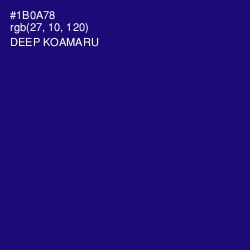 #1B0A78 - Deep Koamaru Color Image