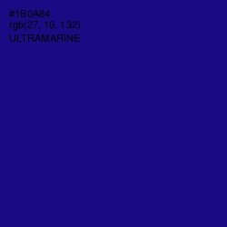 #1B0A84 - Ultramarine Color Image