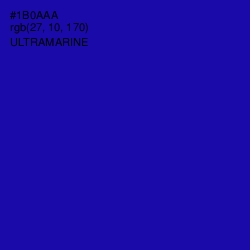 #1B0AAA - Ultramarine Color Image