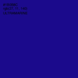 #1B0B8C - Ultramarine Color Image