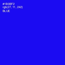 #1B0BF2 - Blue Color Image