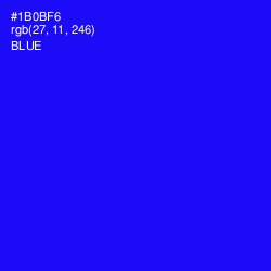 #1B0BF6 - Blue Color Image