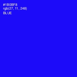 #1B0BF8 - Blue Color Image