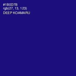 #1B0D7B - Deep Koamaru Color Image