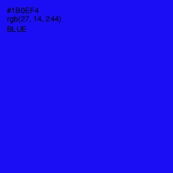 #1B0EF4 - Blue Color Image