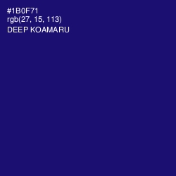 #1B0F71 - Deep Koamaru Color Image