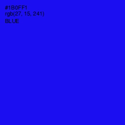 #1B0FF1 - Blue Color Image