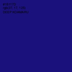 #1B117D - Deep Koamaru Color Image