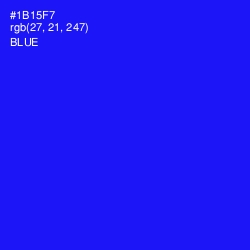 #1B15F7 - Blue Color Image