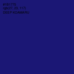 #1B1775 - Deep Koamaru Color Image